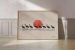 Japandi Stork Print