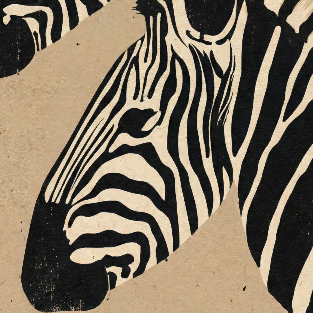 Japandi Zebra Wall Art