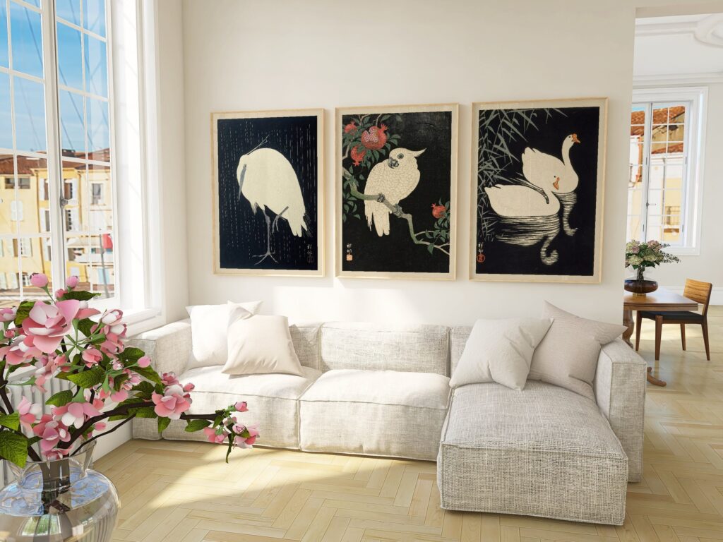 Japanese Bird Print Set