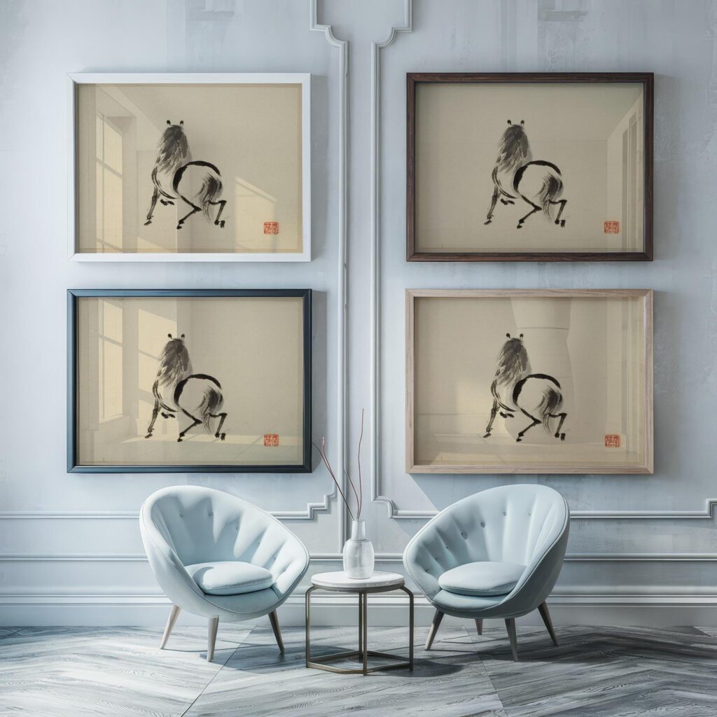 Japanese Ink Horse Print