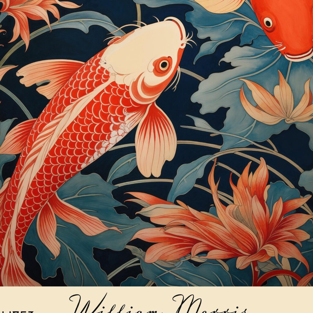 Koi & Seahorse Print Set