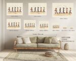 Line Dancing Cowgirls Art Print