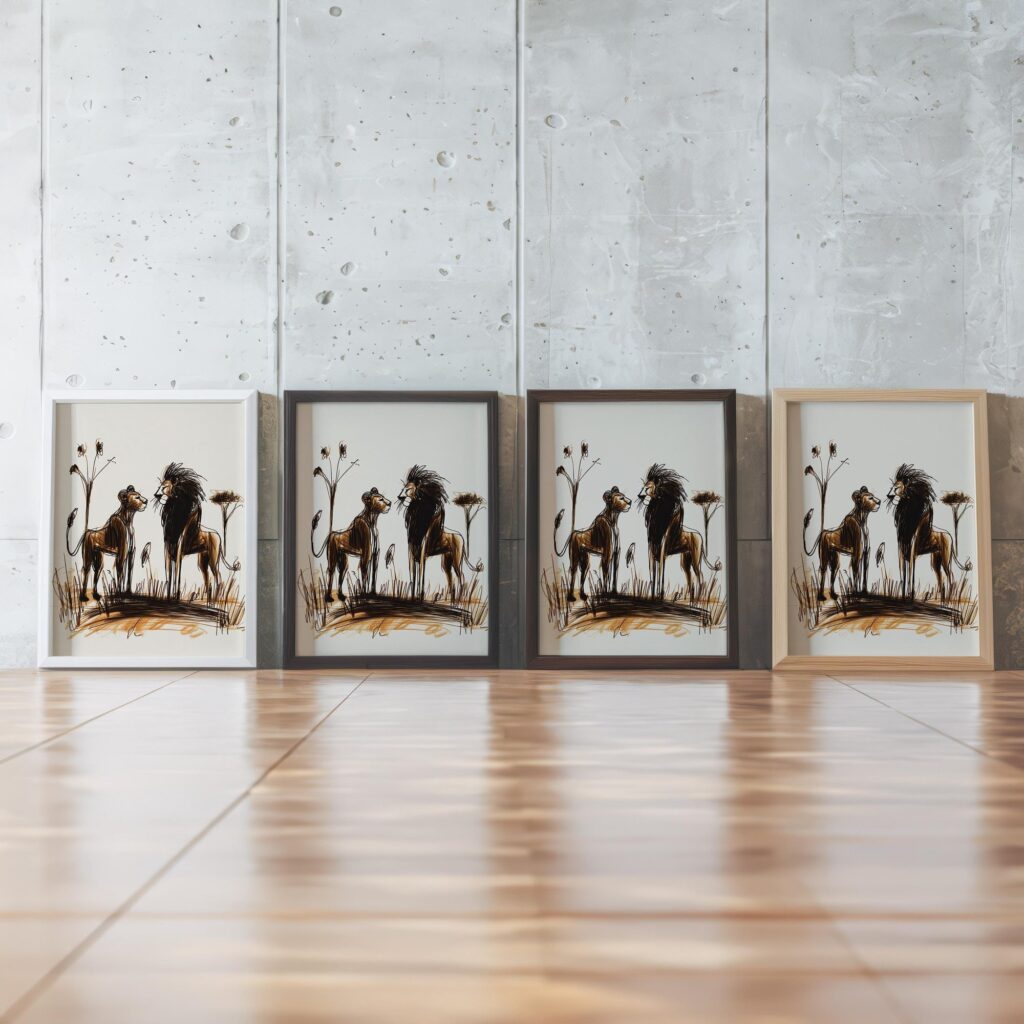 Lion Couple Wall Art
