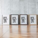 Lion Scribble Sketch Print