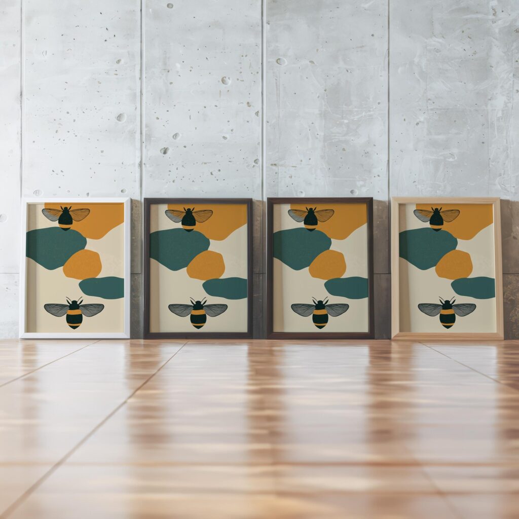 Mid Century Bee Poster
