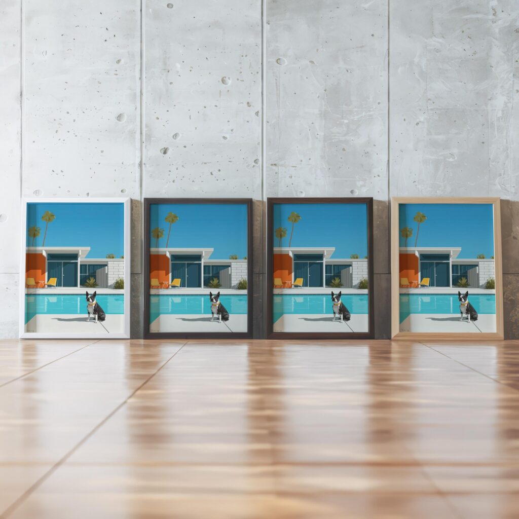Mid Century Pool House Poster