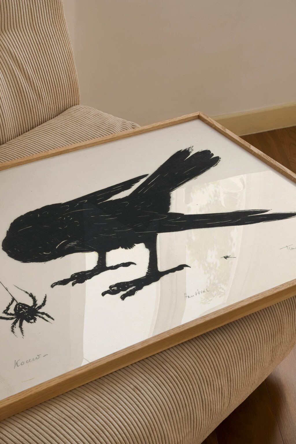 Minimalist Crow Art Print