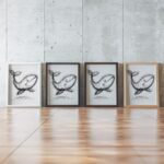 Minimalist Whale Sketch Print