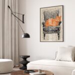 Orange Cat on Chair Print
