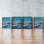 Palm Springs Flamingo Art Print