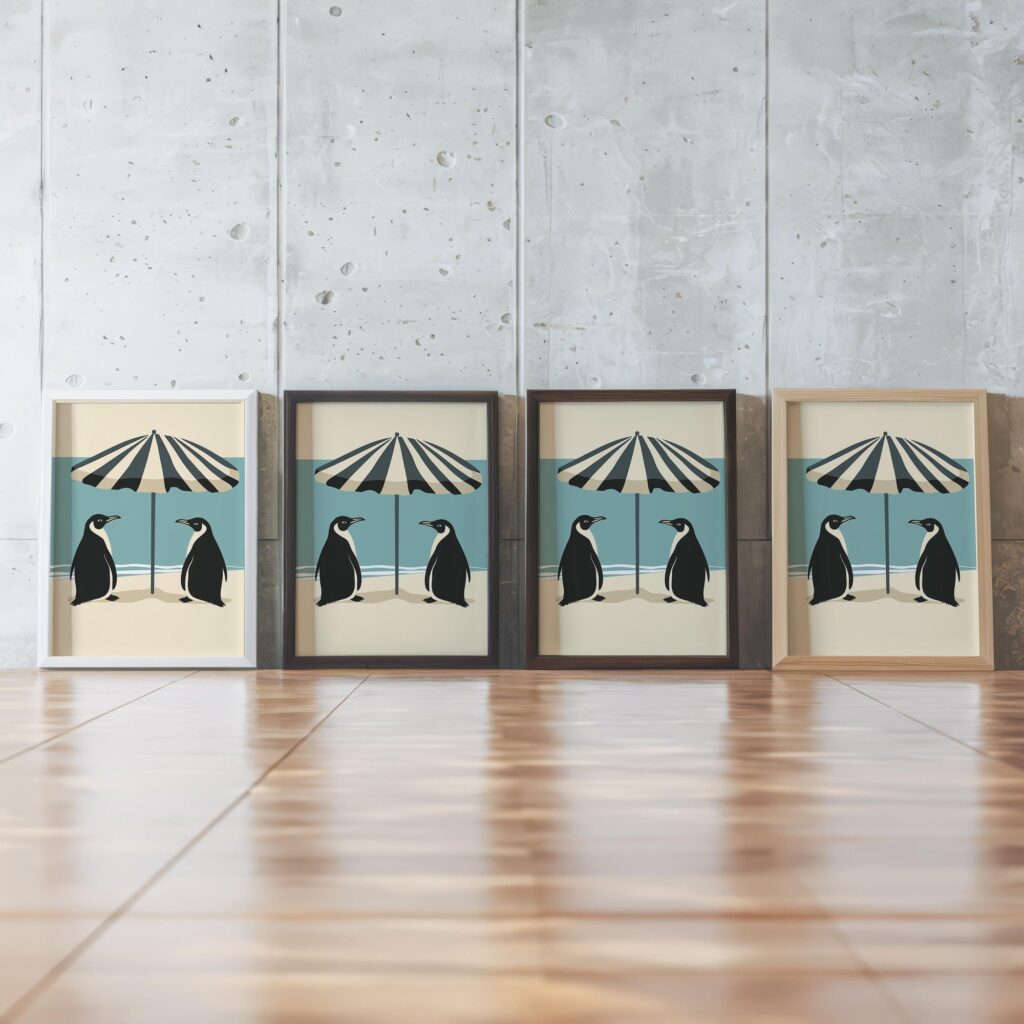 Penguin Beach Poster