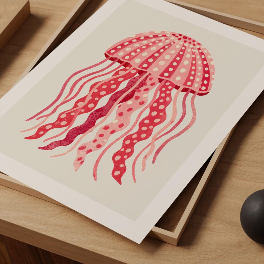 Pink Jellyfish Print