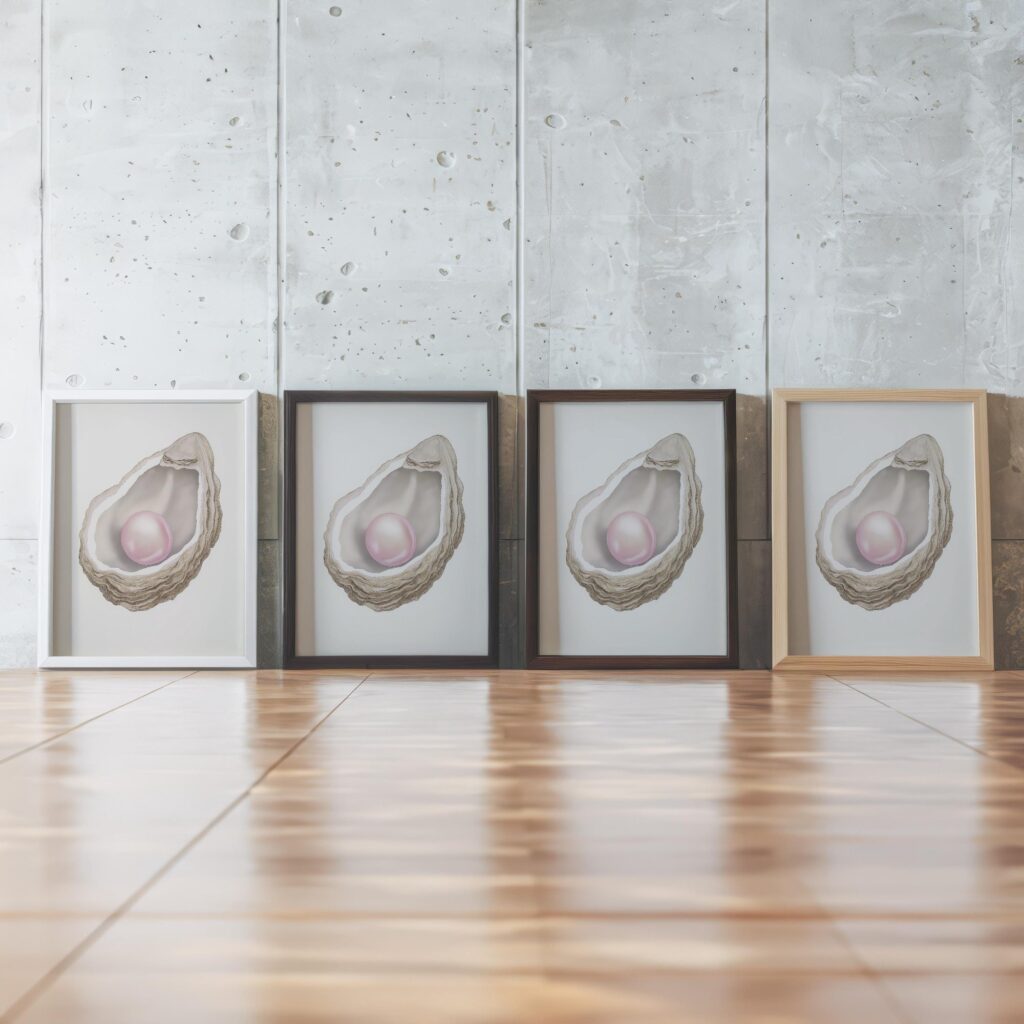 Pink Pearl Oyster Print
