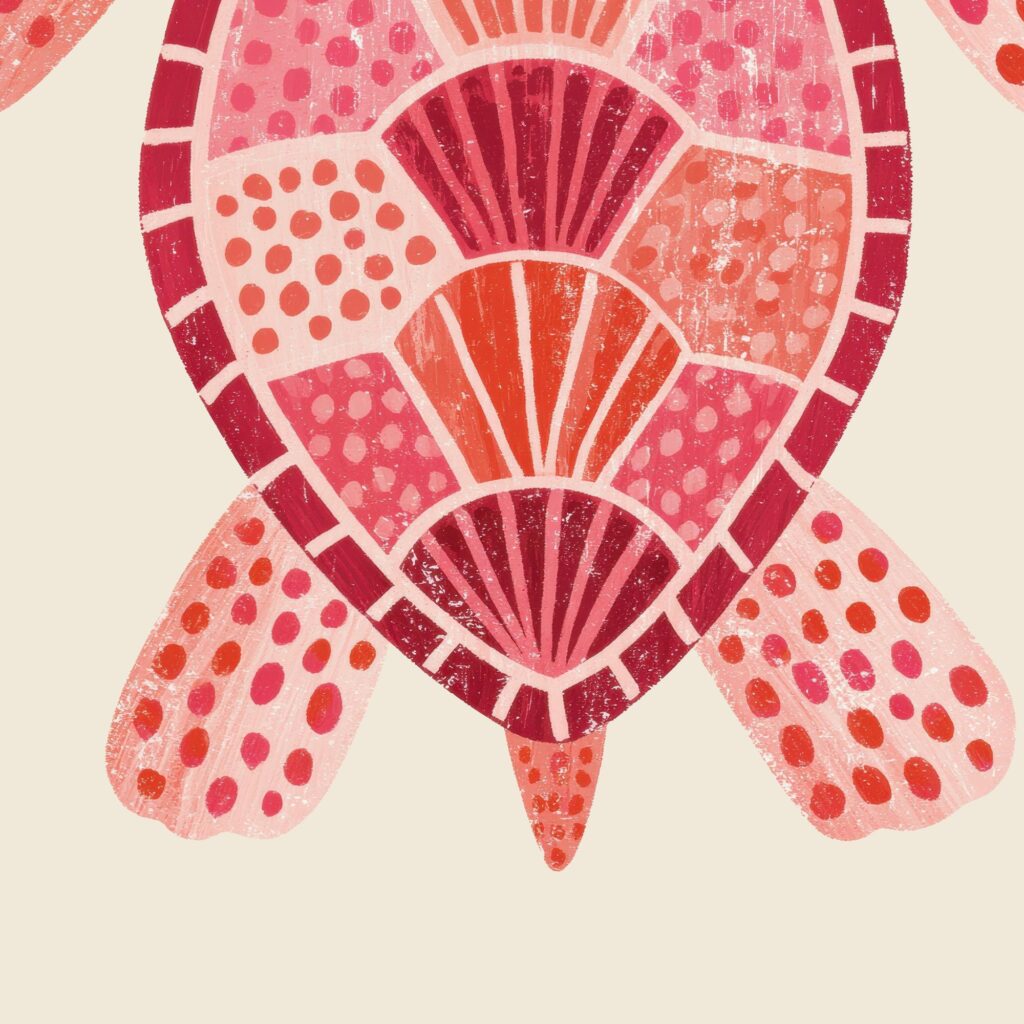 Pink Sea Creatures Print Set