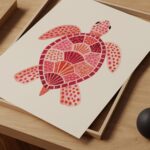 Pink Sea Turtle Print