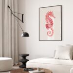 Pink Seahorse Print