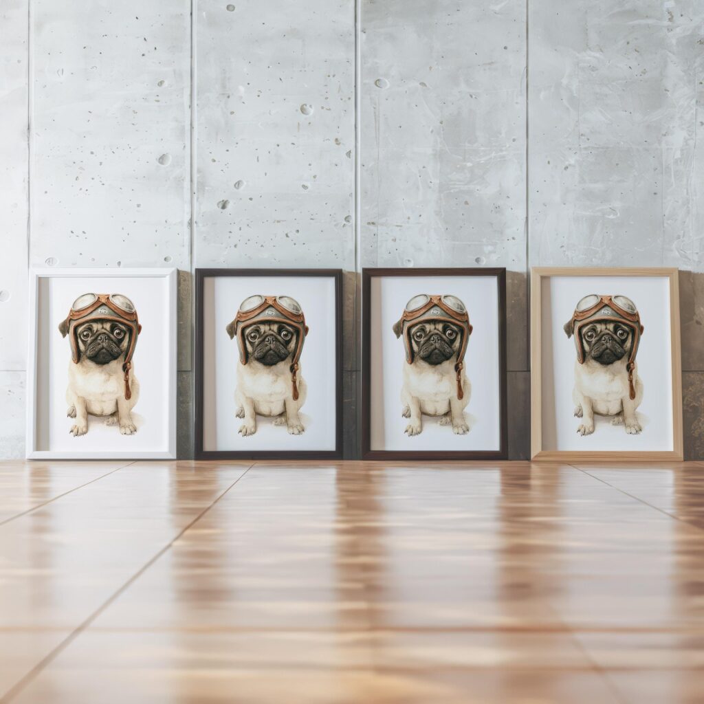 Pug Aviator Poster