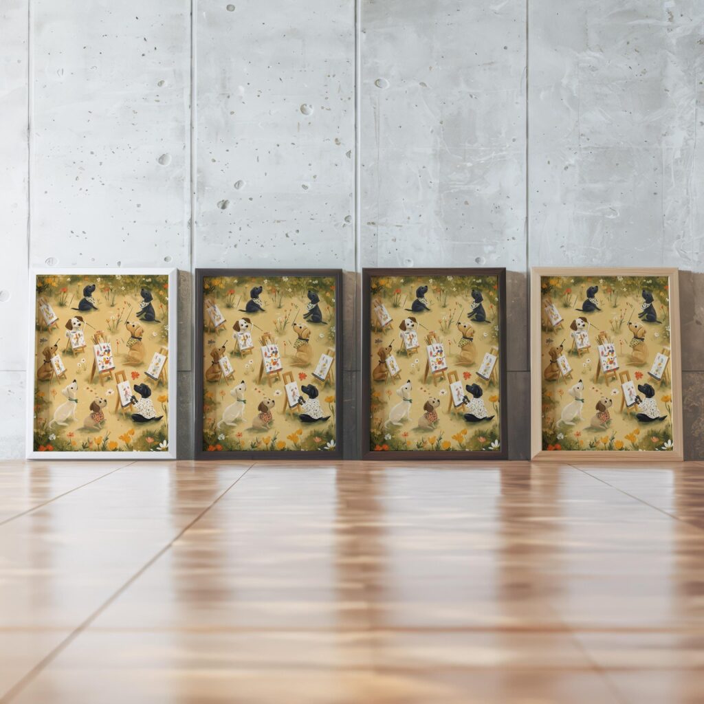 Puppies Painting Art Print