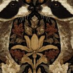 Raccoon Morris Botanical Wall Art Print