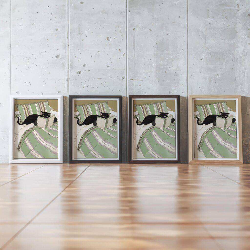 Reading Cat Print