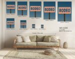 Retro Rodeo Sign Poster