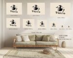 Rodeo Horse Rider Black Ink Wall Art