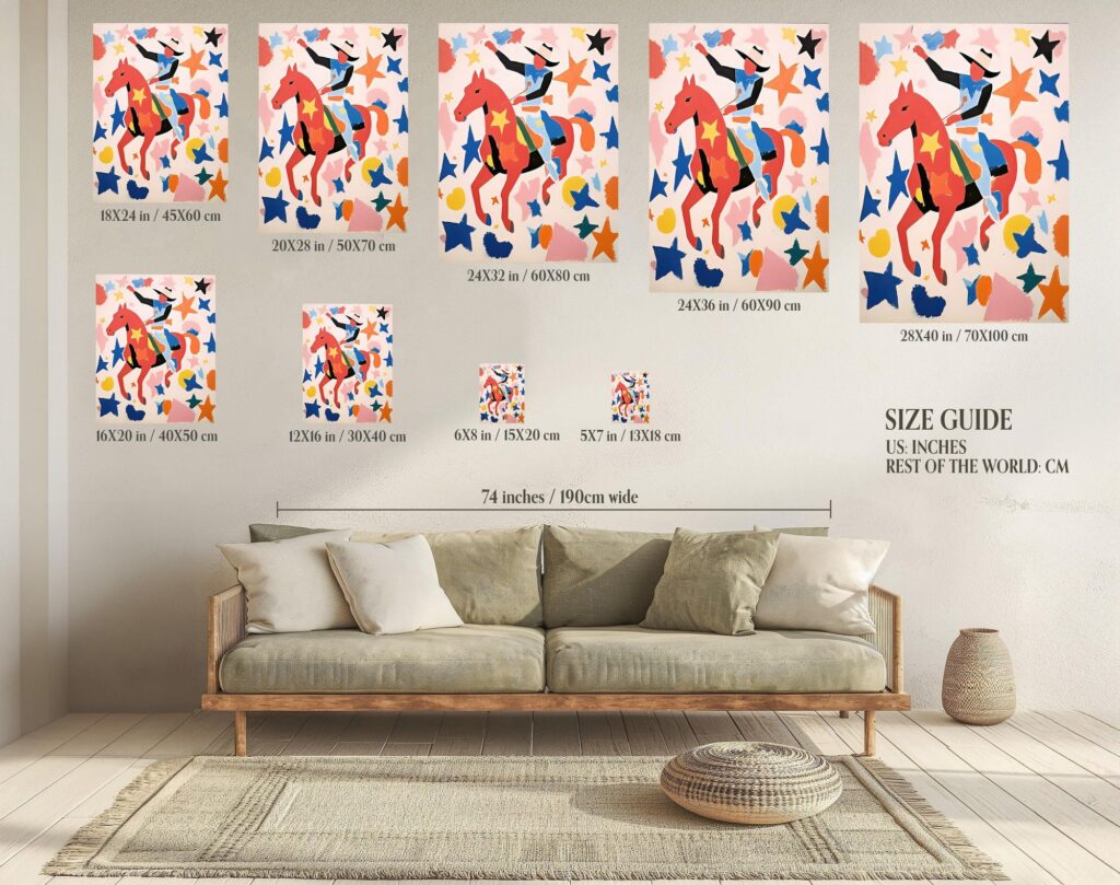 Rodeo Mid Century Poster