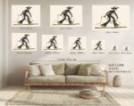 Roller Skating Cowgirl Print