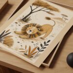 Safari Lion Nursery Print