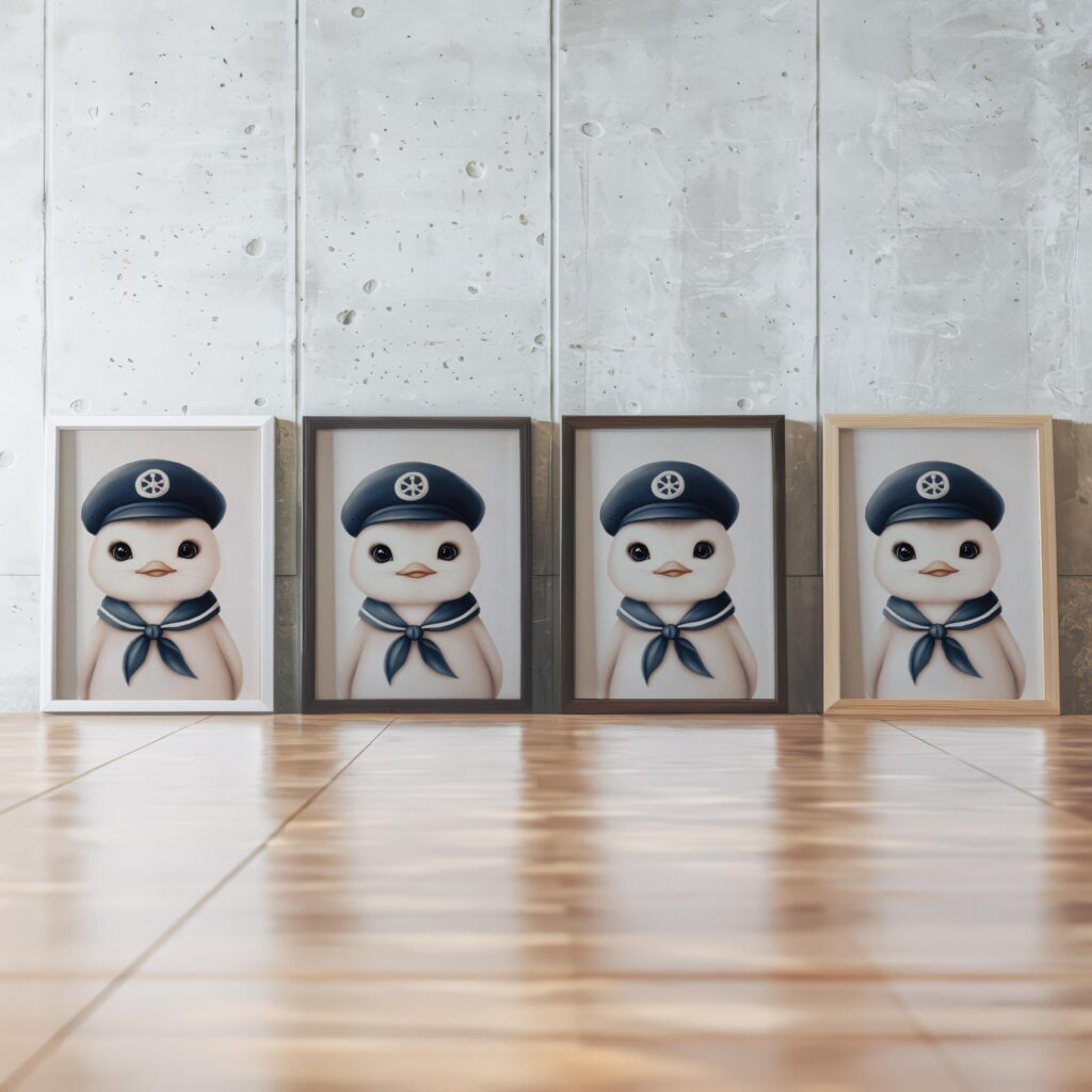Sailor Penguin Nursery Print