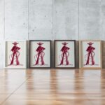 Set Of 3 Burgundy Cowgirl Art Prints