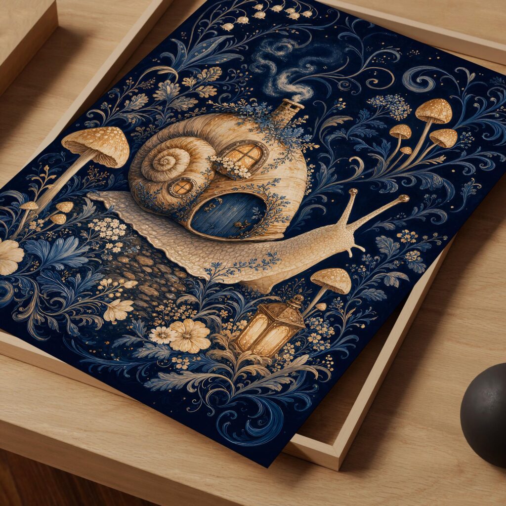 Snail Cottage Print
