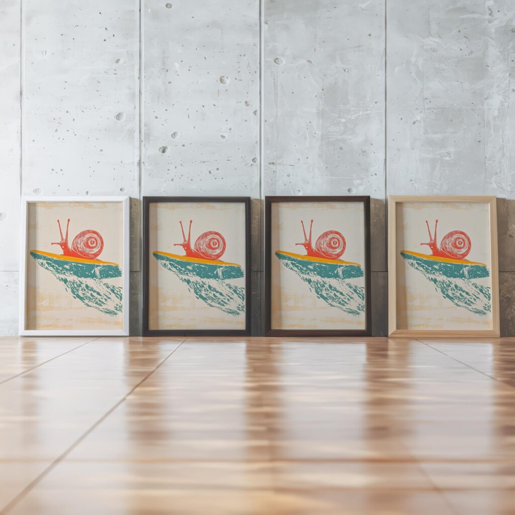 Snail Surf Print
