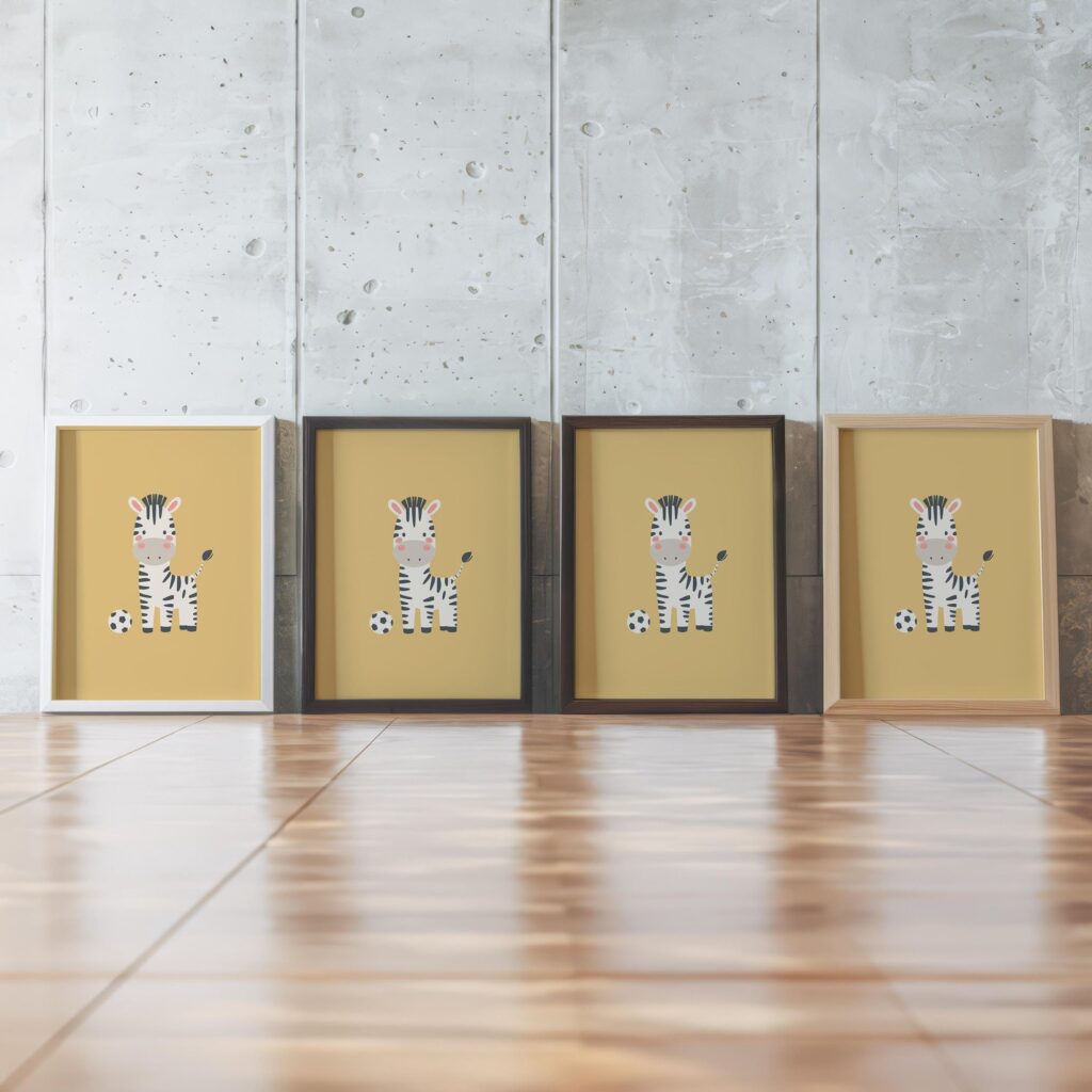 Soccer Zebra Nursery Print