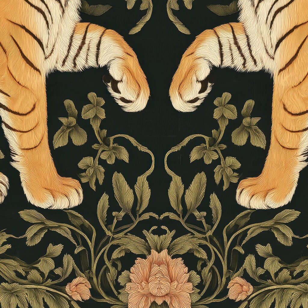 Tiger Floral Art Print