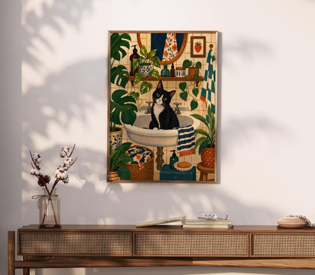Tuxedo Cat Print