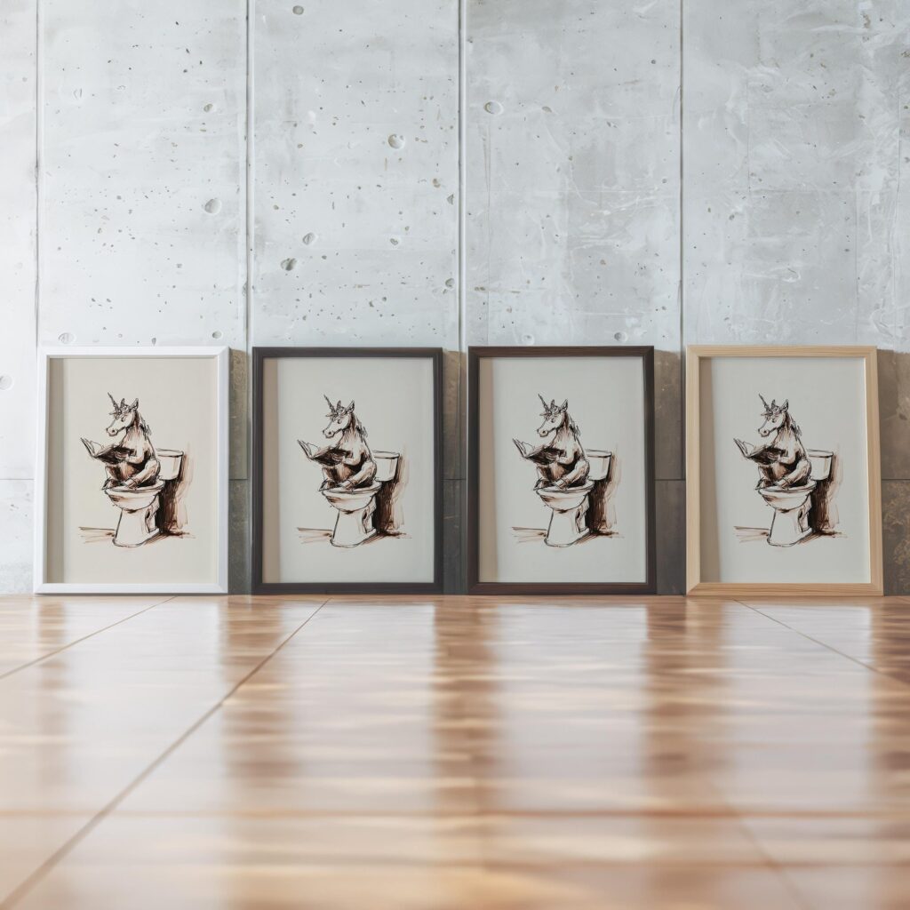 Unicorn Bathroom Art Print