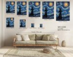 Van Gogh Starry Night Cowgirl Print