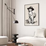 Vintage Cat Gardener Print