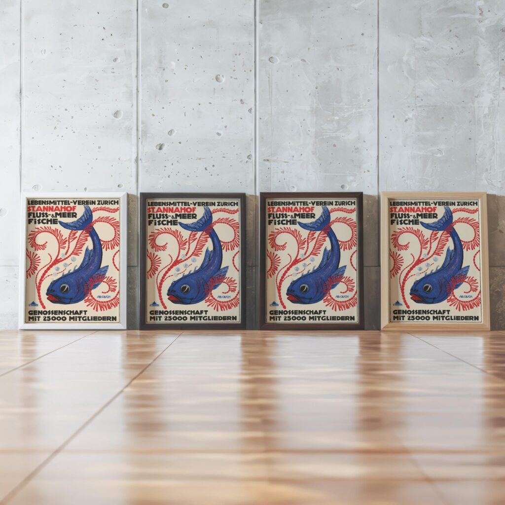 Vintage Fish Market Poster