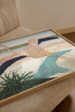 Vintage Flamingo Art Deco Print