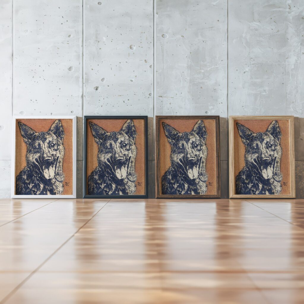 Vintage German Shepherd Print