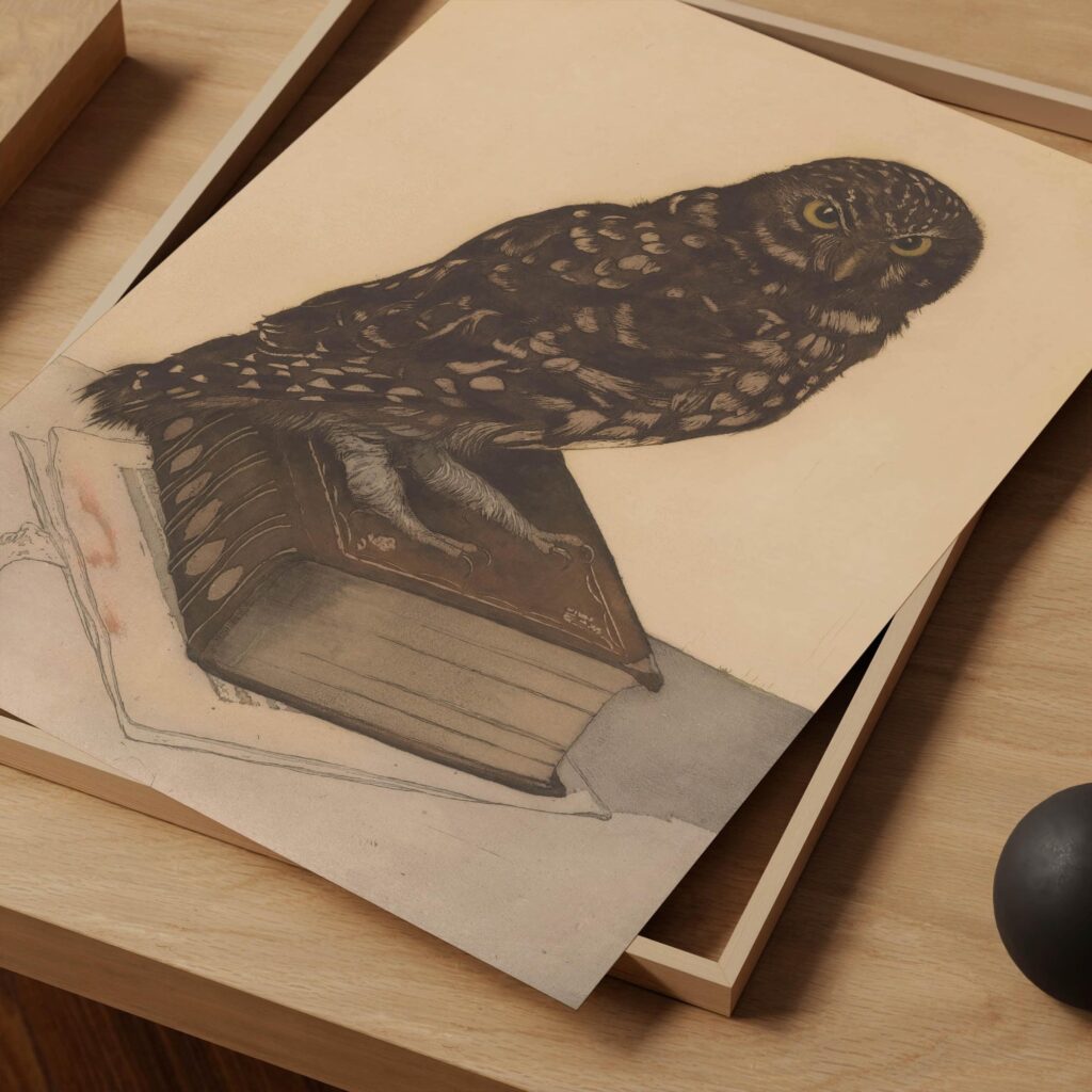 Vintage Owl Print