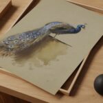 Vintage Peacock Print