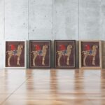 Vintage Zebra and Parrot Poster