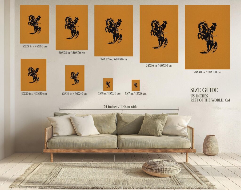 Western Cowgirl Bronco Wall Art