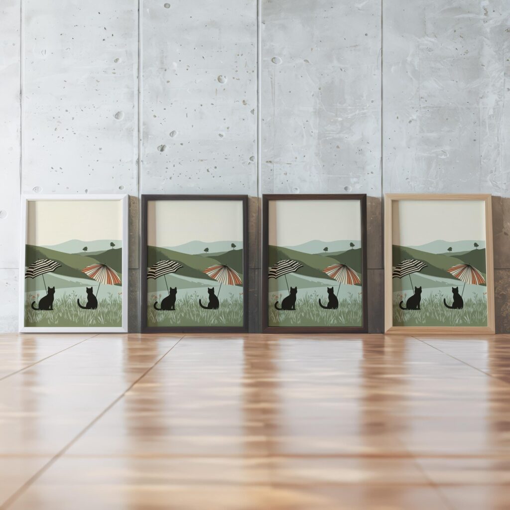 Whimsical Cat Art Print