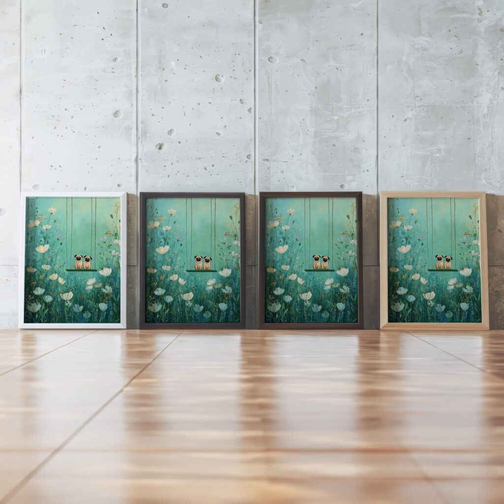 Whimsical Pug Print