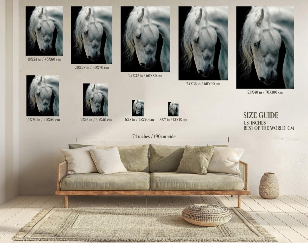 White Horse Western Wall Art