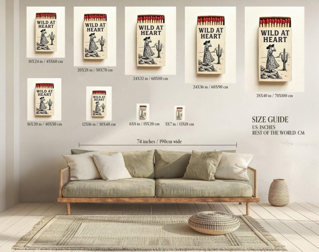 Wild at Heart Cowgirl Matchbox Print